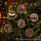 6PCS Christmas Wooden Ornaments