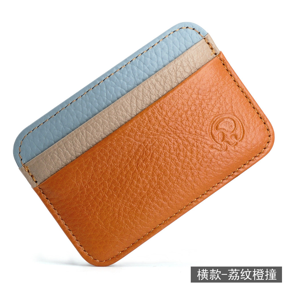 Small round elephant business card holder, card holder, foreign trade bank card holder, top-grain cowhide leather bag, 5-card holder, exquisitely supplied.