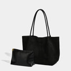 Korean style autumn/winter large capacity retro suede 2026 new casual commuter shoulder bag/handbag/mother and daughter tote bag