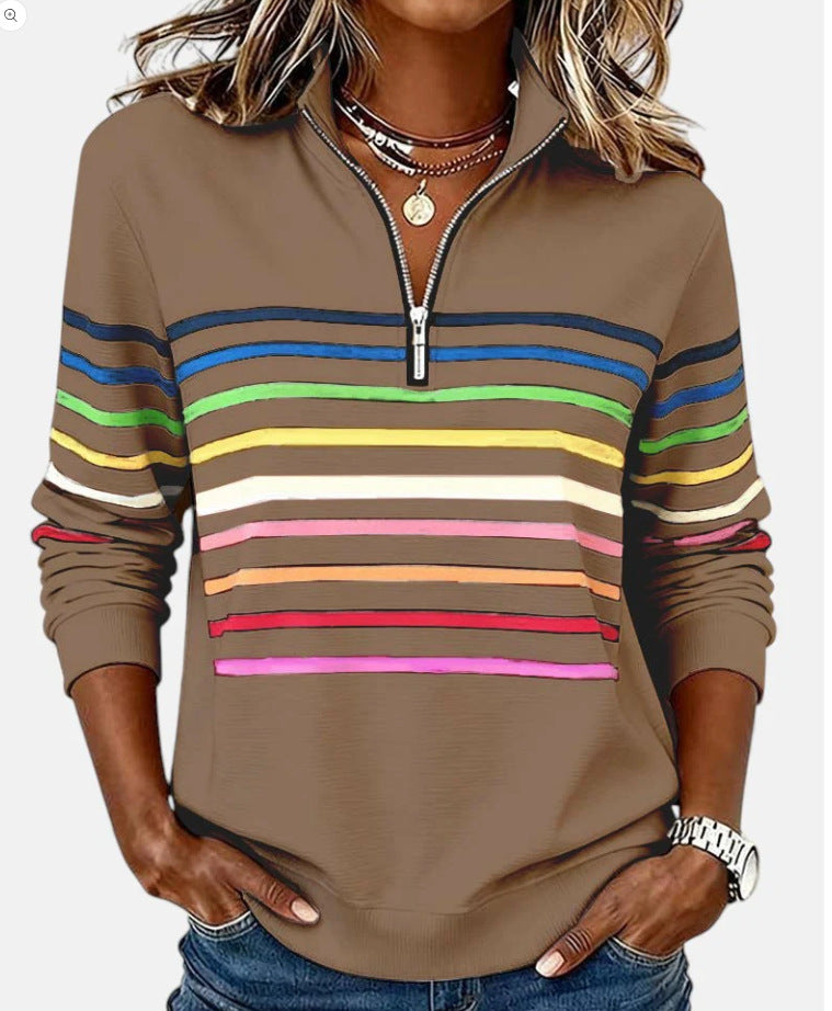2026 Autumn/Winter Half-Zip Hoodie Women's Top
