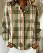 2026 New Women's Shirt, Collared Cardigan, Solid Color Knit 3D Print, Christmas Autumn/Winter