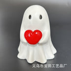 New cross-border Halloween cute white ghost party decoration, courtyard ornament, study desktop decoration, small ornament