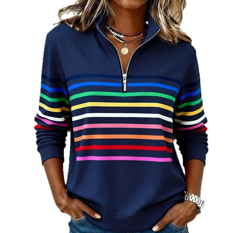 2026 Autumn/Winter Half-Zip Hoodie Women's Top
