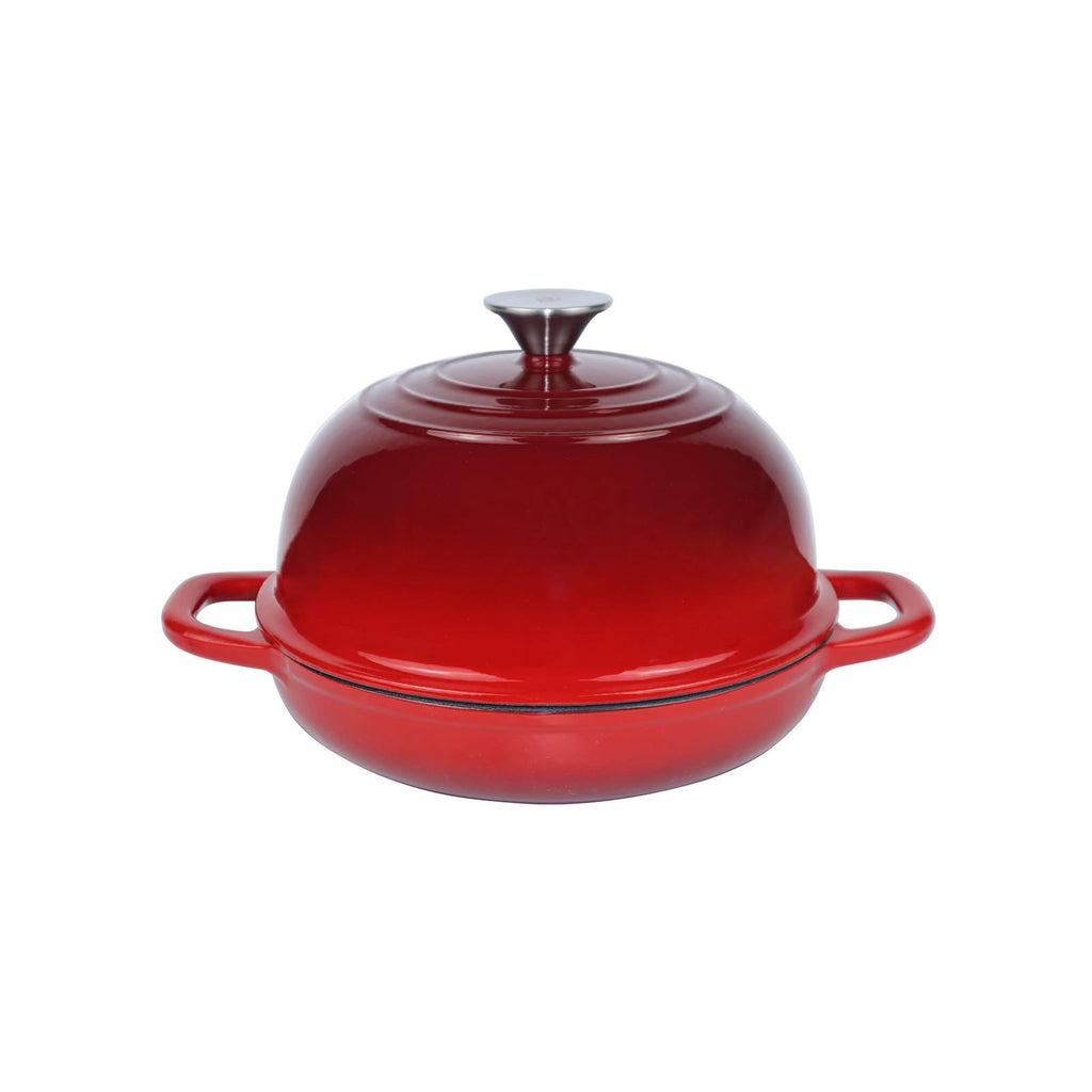 Cast iron enamel black bread pan/baking pan/frying pan, 26cm diameter.