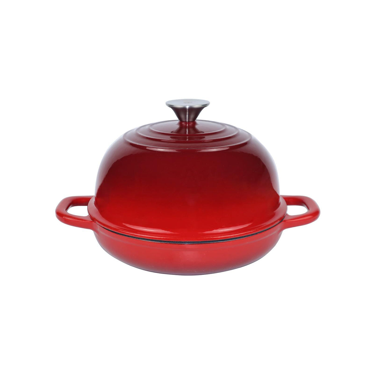 Cast iron enamel black bread pan/baking pan/frying pan, 26cm diameter.