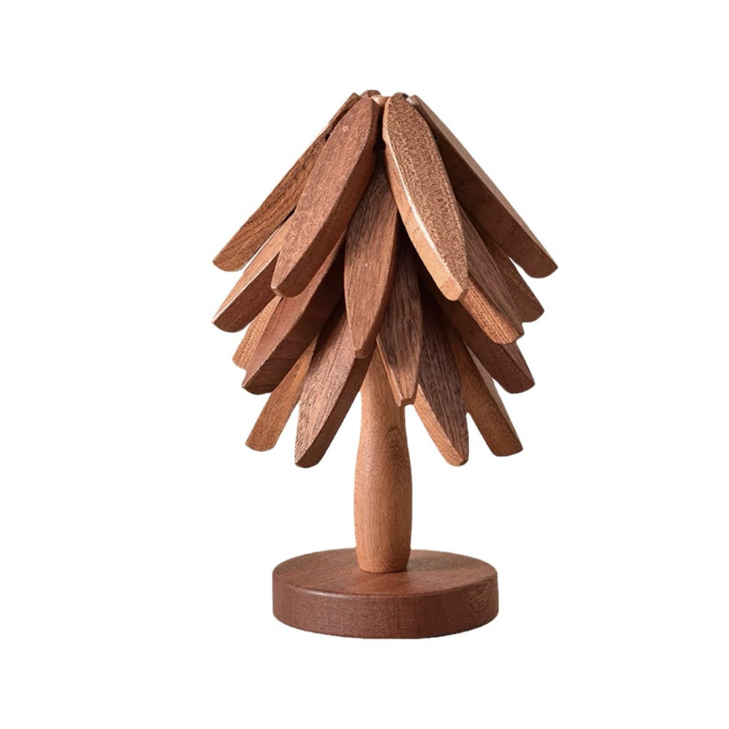 A tree wood insulation coaster