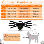 Cross-border Halloween glowing spider pet costume cosplay props cat and dog chest and back prank costumes
