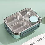 High-quality stainless steel divided lunch box, stylish plastic lunch box for students, salad box, microwaveable bento box for office workers.