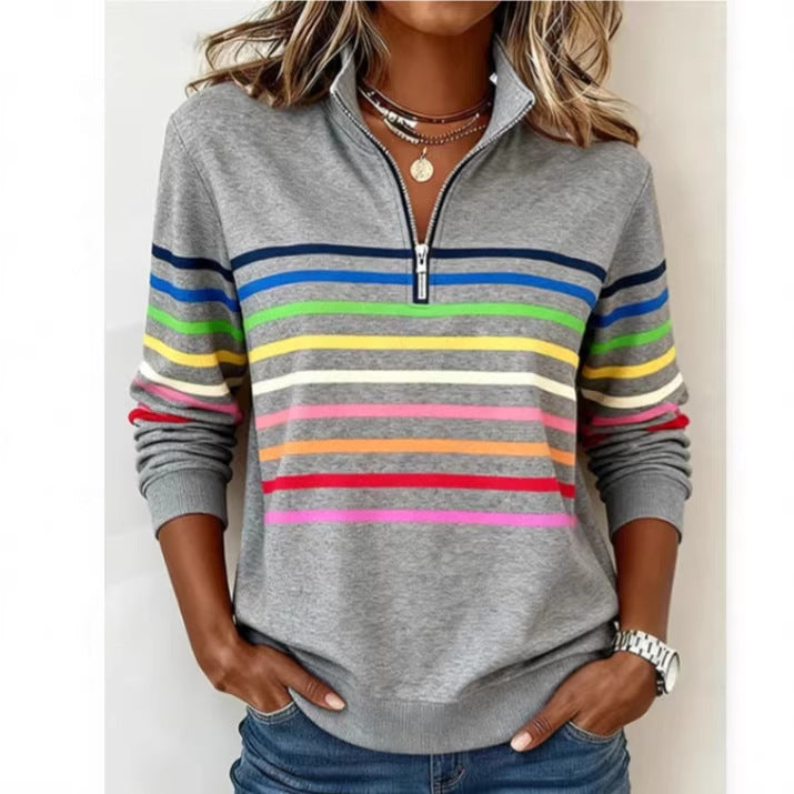 2026 Autumn/Winter Half-Zip Hoodie Women's Top