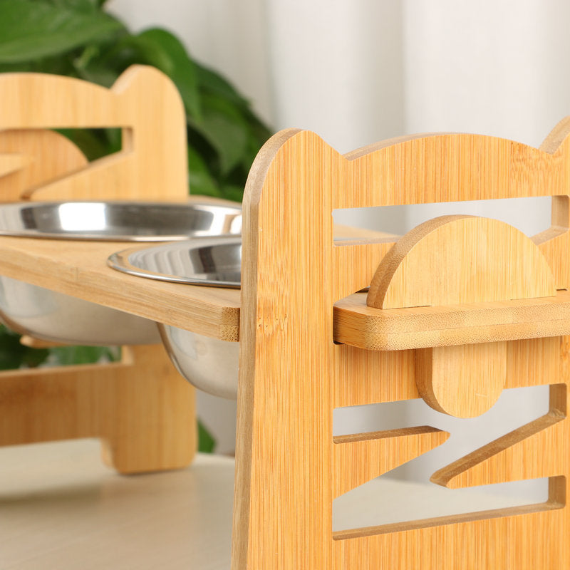 Stainless steel dining rack for pets