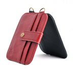 Small round elephant leather driver's license card holder, thin men's wallet/coin purse/short card holder, export style.