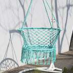 Nordic style tassel hanging chair hand-woven hanging basket cotton rope swing