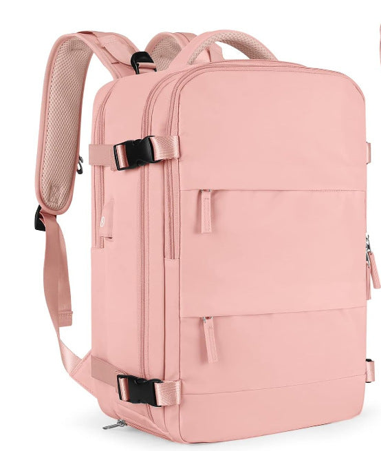 Large capacity travel bag double zipper leisure backpack