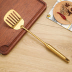 304 Stainless Steel Spatula, Ladle, Kitchen Utensils, Stainless Steel Pot Spatula, Hot Pot Strainer, Kitchen Special, Gold Gift Set