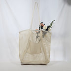 Large capacity women's beach bag, hollow mesh beach bag, outdoor travel storage bag, tote bag