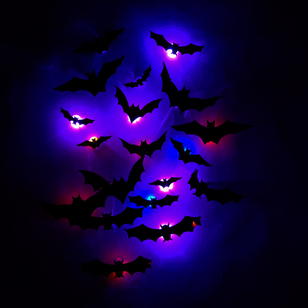 Cross-border 3D Halloween LED Night Light Bat Spider Festival Party Garage Decoration