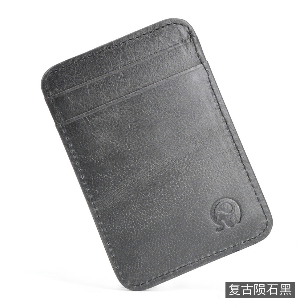 Small round elephant business card holder, card holder, foreign trade bank card holder, top-grain cowhide leather bag, 5-card holder, exquisitely supplied.