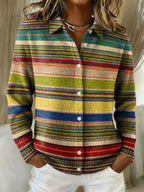 2026 New Women's Shirt, Collared Cardigan, Solid Color Knit 3D Print, Christmas Autumn/Winter