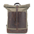 European and American retro washed canvas men's bag backpack large capacity roll top expansion backpack men's bag outdoor mountaineering bag