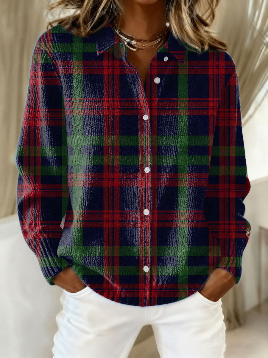 2026 New Women's Shirt, Collared Cardigan, Solid Color Knit 3D Print, Christmas Autumn/Winter