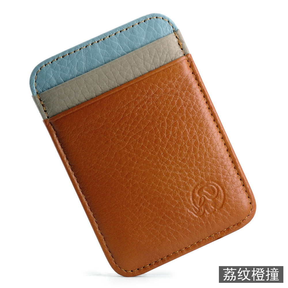 Small round elephant business card holder, card holder, foreign trade bank card holder, top-grain cowhide leather bag, 5-card holder, exquisitely supplied.