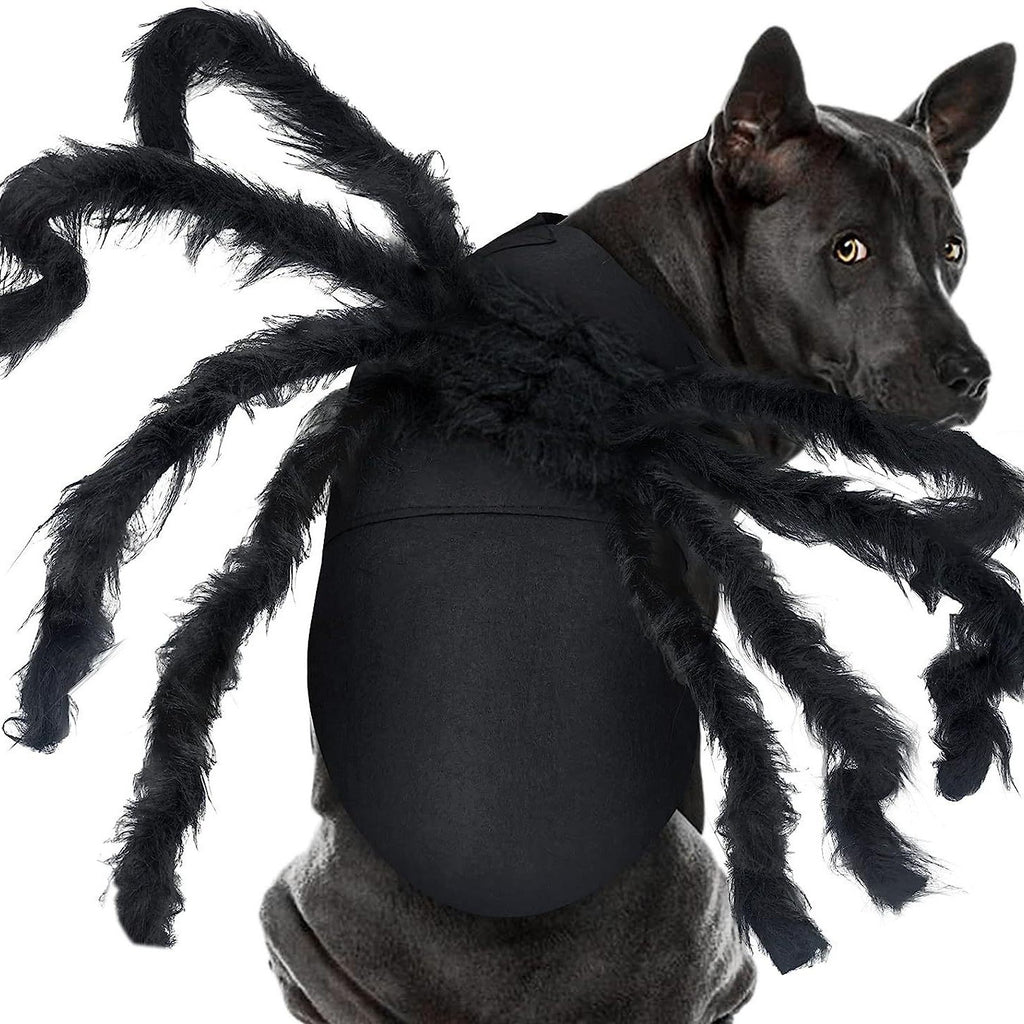 Cross-border Halloween glowing spider pet costume cosplay props cat and dog chest and back prank costumes