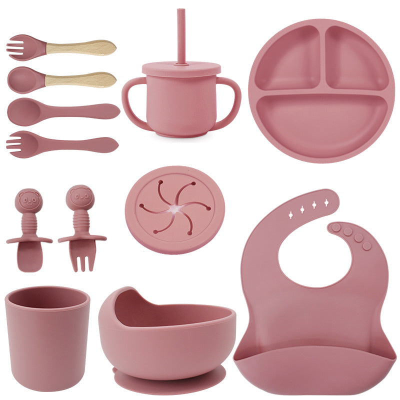 Baby silicone tableware set