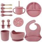 Baby silicone tableware set
