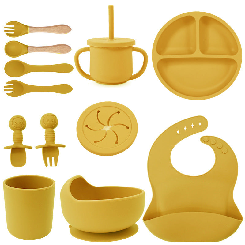 Baby silicone tableware set