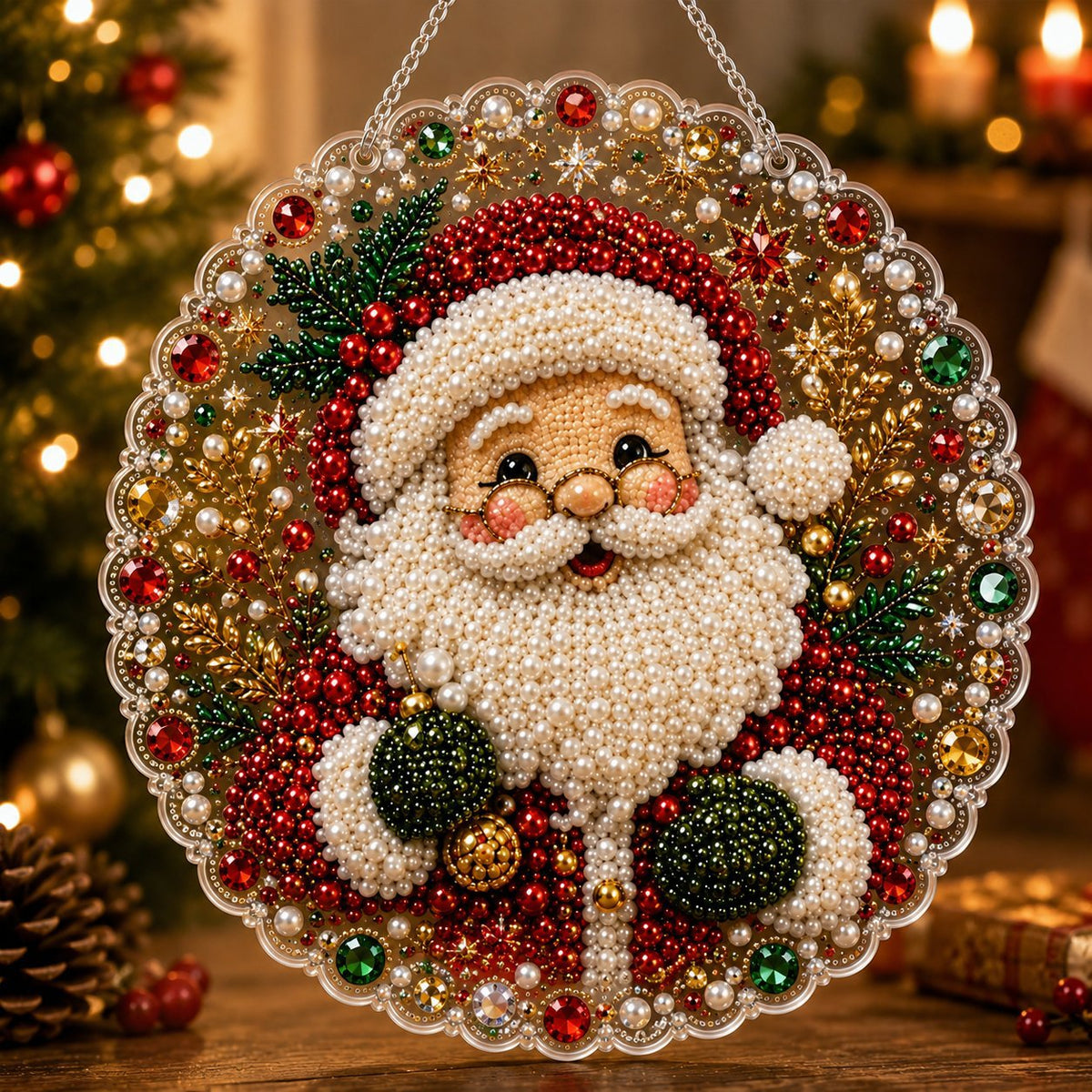 New 5D diamond painting pendant, Christmas holiday ornament, diamond painting pendant