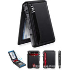 Bi-fold carbon fiber flip wallet, RFID anti-theft, stylish, large-capacity card holder with wallet and card compartment.