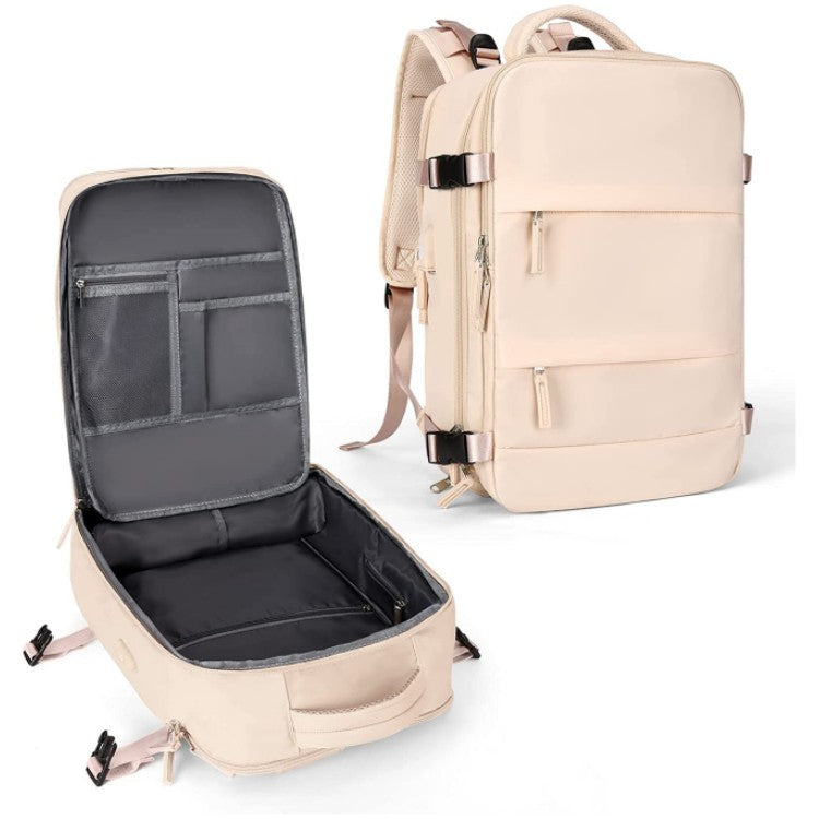 Large capacity travel bag double zipper leisure backpack