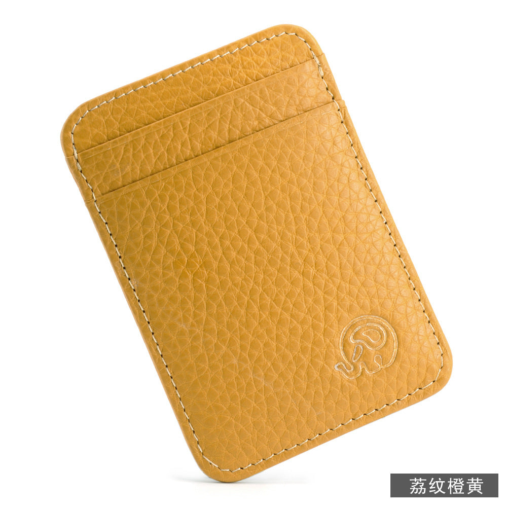 Small round elephant business card holder, card holder, foreign trade bank card holder, top-grain cowhide leather bag, 5-card holder, exquisitely supplied.