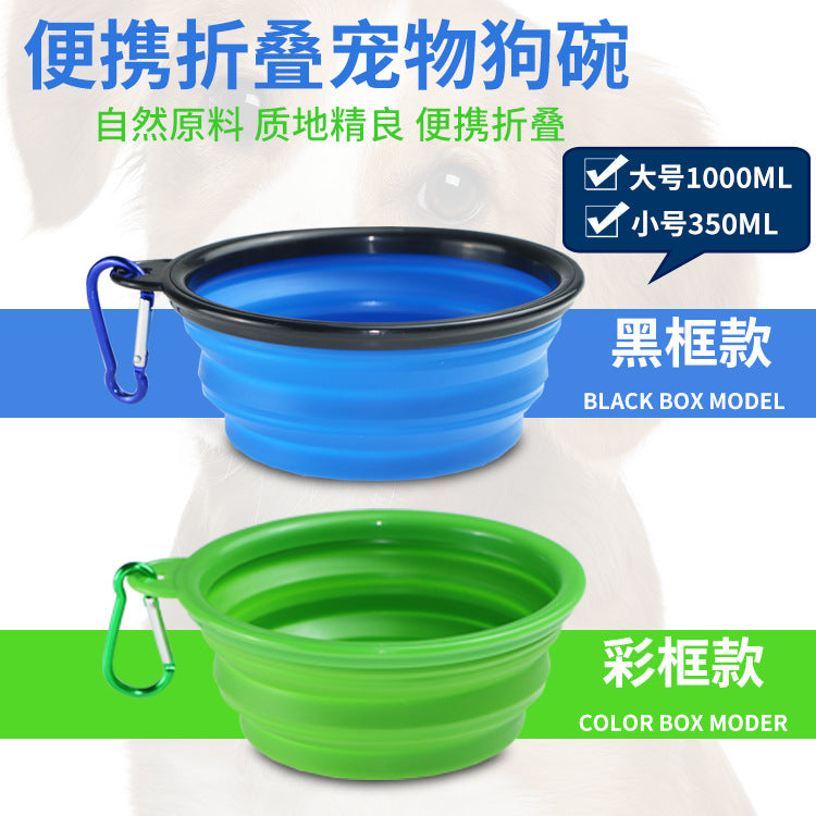 Portable dog food bowls for out-going