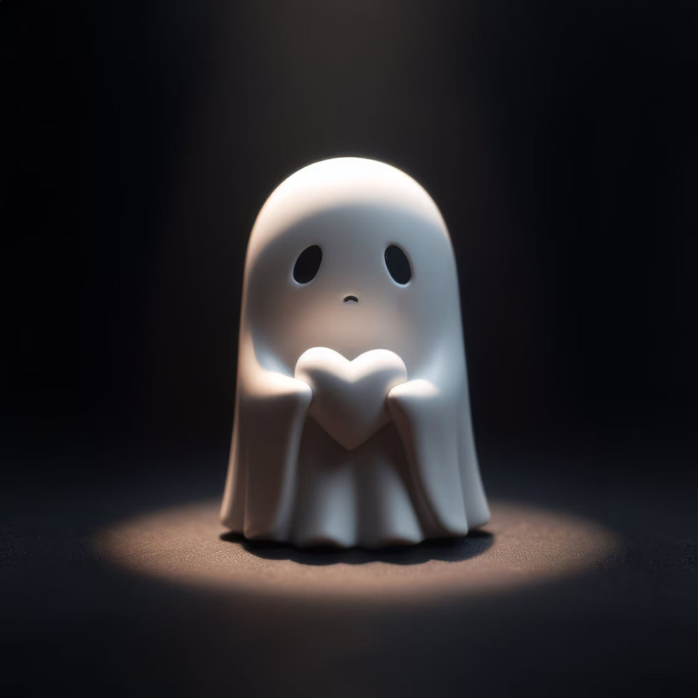 New cross-border Halloween cute white ghost party decoration, courtyard ornament, study desktop decoration, small ornament