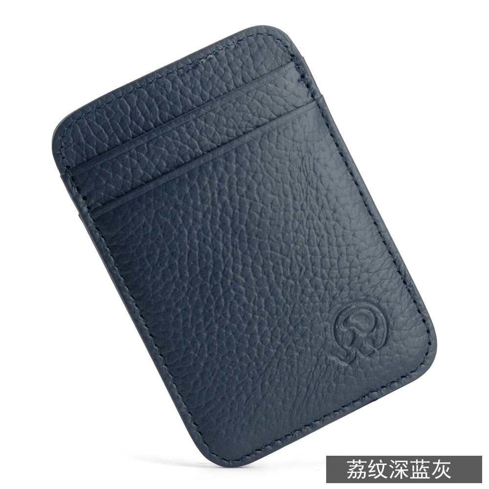 Small round elephant business card holder, card holder, foreign trade bank card holder, top-grain cowhide leather bag, 5-card holder, exquisitely supplied.