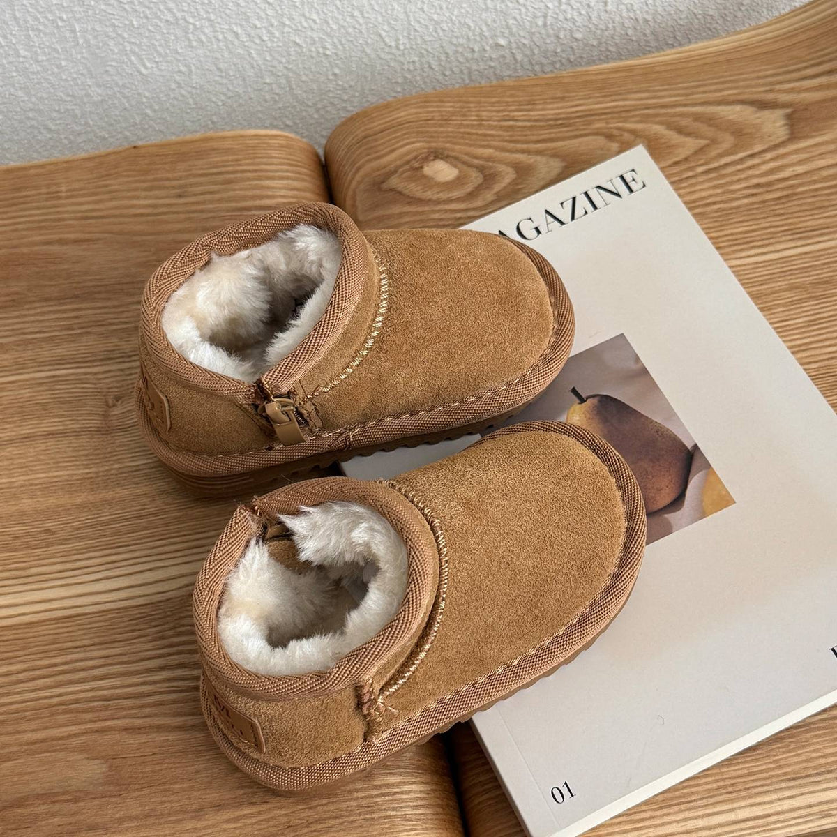 Baby snow boots, winter fleece-lined warm toddler shoes, children's winter shoes, girls' soft-soled walking shoes, boys' cotton shoes