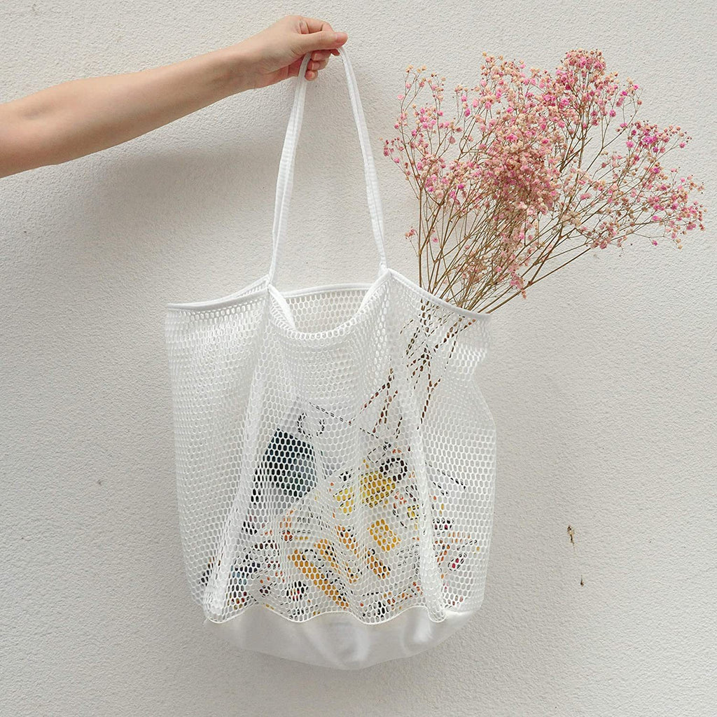 Large capacity women's beach bag, hollow mesh beach bag, outdoor travel storage bag, tote bag