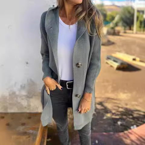 2026 Autumn/Winter New Mid-Length Casual Cardigan Women's Clothing