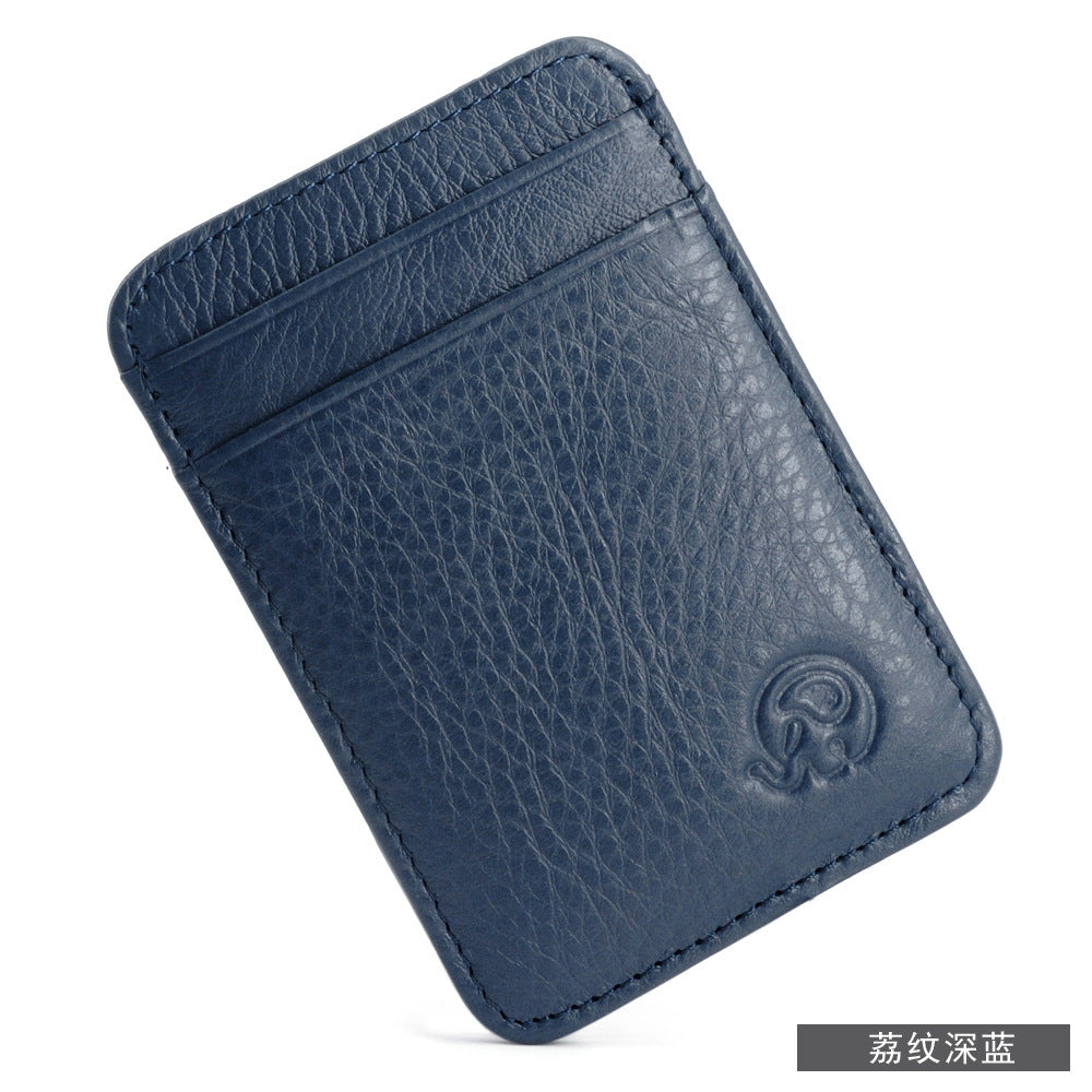 Small round elephant business card holder, card holder, foreign trade bank card holder, top-grain cowhide leather bag, 5-card holder, exquisitely supplied.