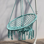 Nordic style tassel hanging chair hand-woven hanging basket cotton rope swing