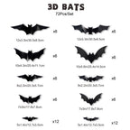 Cross-border 3D Halloween LED Night Light Bat Spider Festival Party Garage Decoration
