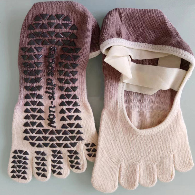 Gradient strap yoga non-slip socks