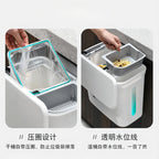 Drop shipping of wall-mounted kitchen trash cans with cabinet doors, household dry and wet separation, and sorting trash cans.