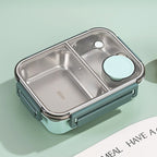High-quality stainless steel divided lunch box, stylish plastic lunch box for students, salad box, microwaveable bento box for office workers.