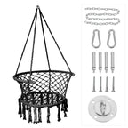 Nordic style tassel hanging chair hand-woven hanging basket cotton rope swing