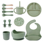 Baby silicone tableware set