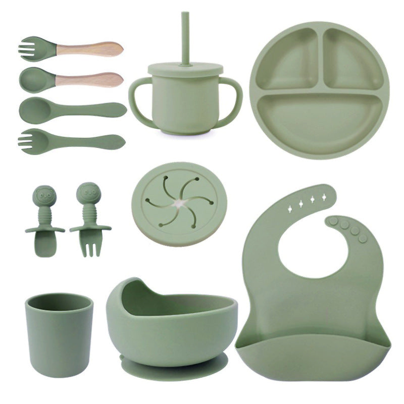 Baby silicone tableware set