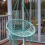 Nordic style tassel hanging chair hand-woven hanging basket cotton rope swing