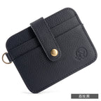Small round elephant leather driver's license card holder, thin men's wallet/coin purse/short card holder, export style.